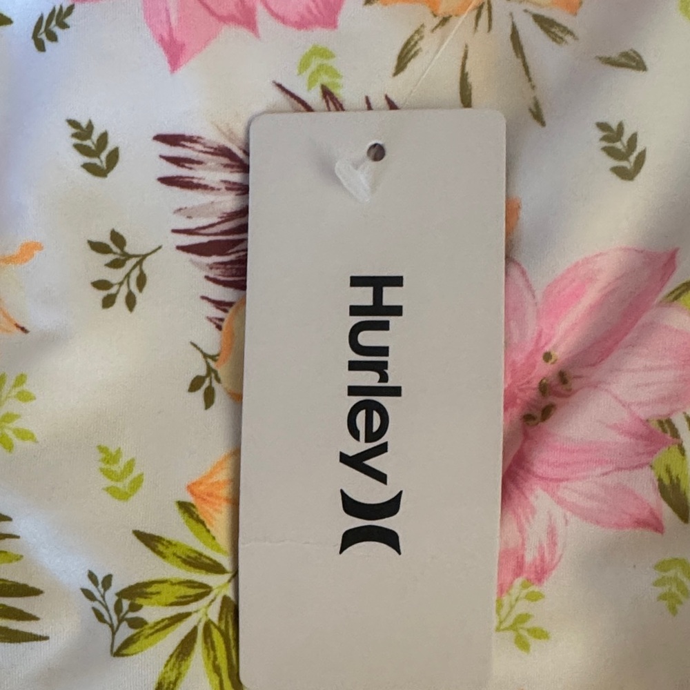 Hurley Floral Long Sleeve Rash guard ! Pink, Yellow, Green suit . - Picture 2 of 6